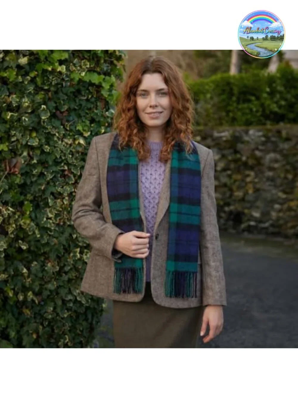 100% Irish Lambswool Scarf - Celtic Tartan Winter Neck Warmer